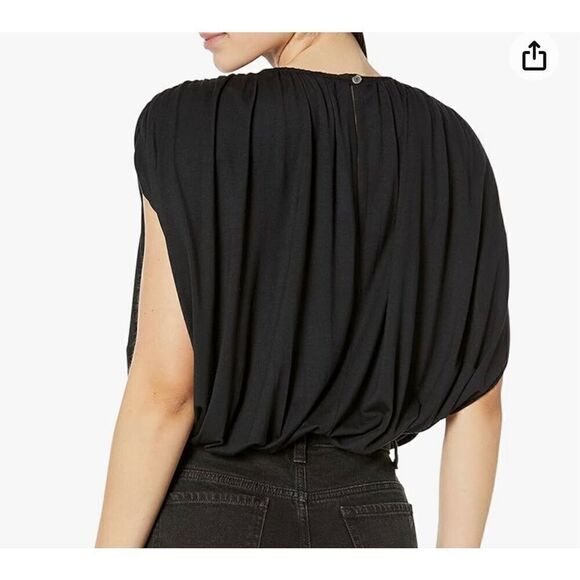 Velvet by Graham & Spencer Women's Carmen Draped Short Sleeve T Shirt - Picture 2 of 7